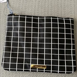 Black and white clutch